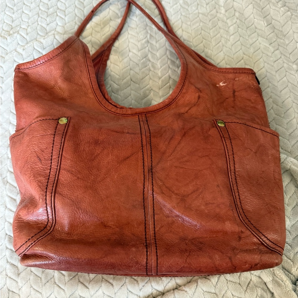 FRYE Brown Leather Tote Bag